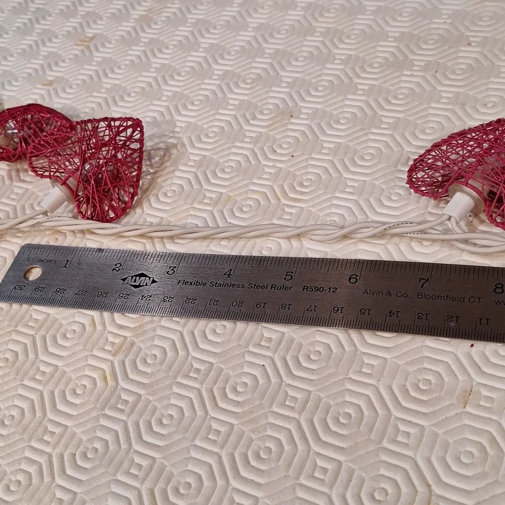 Red Hearts String Lights